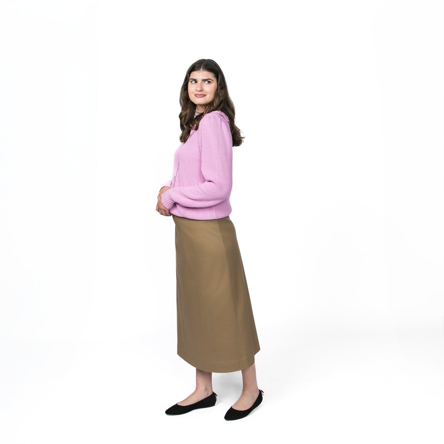 A-line Khaki Skirt