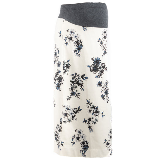 Long modest maternity dressy skirt in black, blue, grey gray