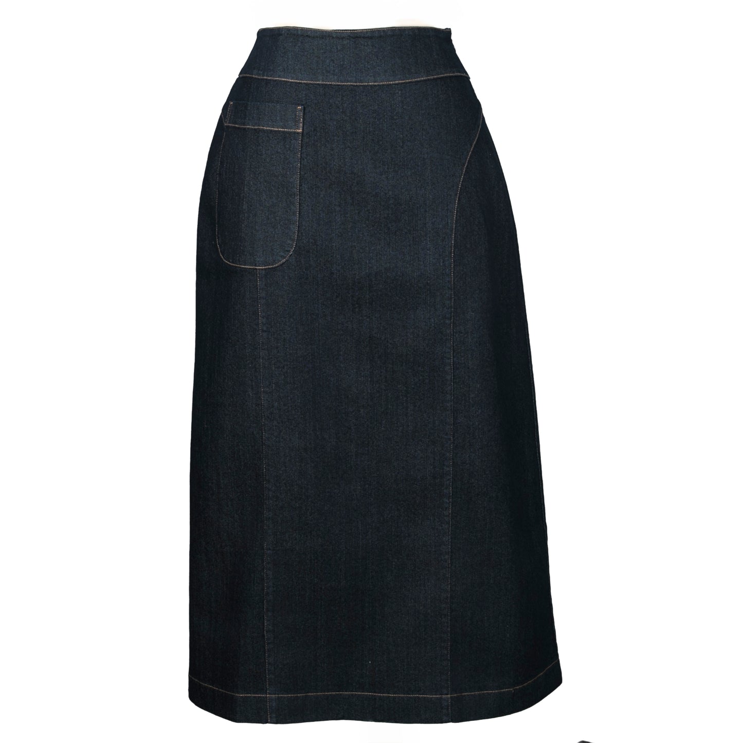 A-line Denim Skirt with Pocket
