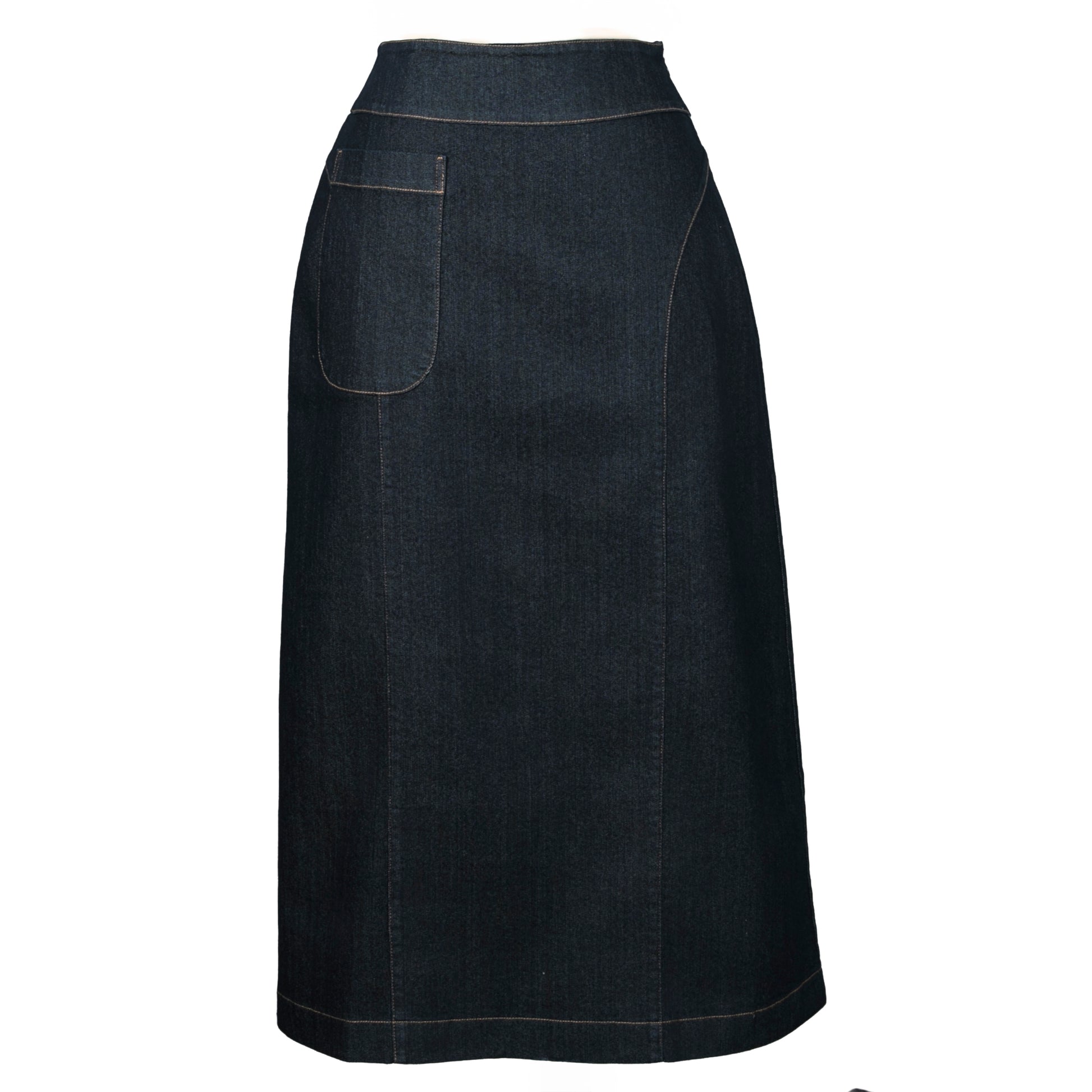 A-line Denim Skirt with Pocket