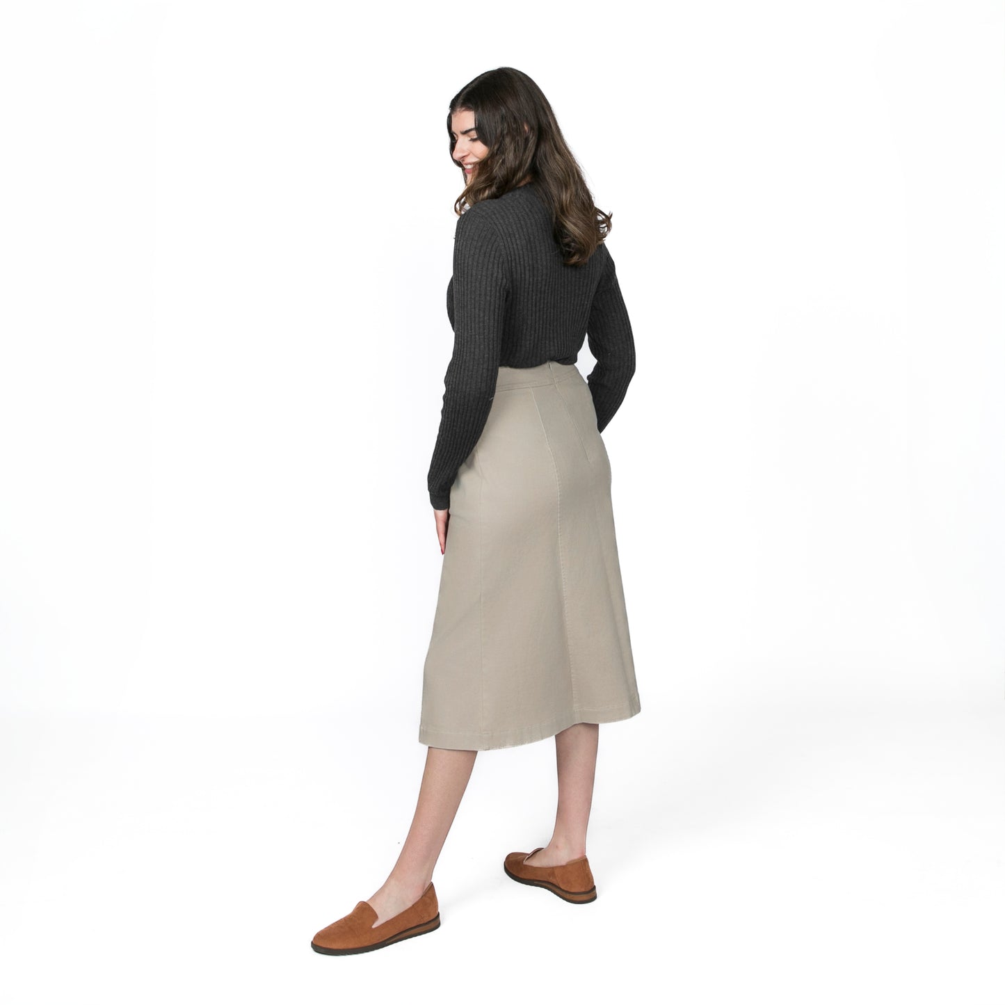 Andrea Khaki Skirt