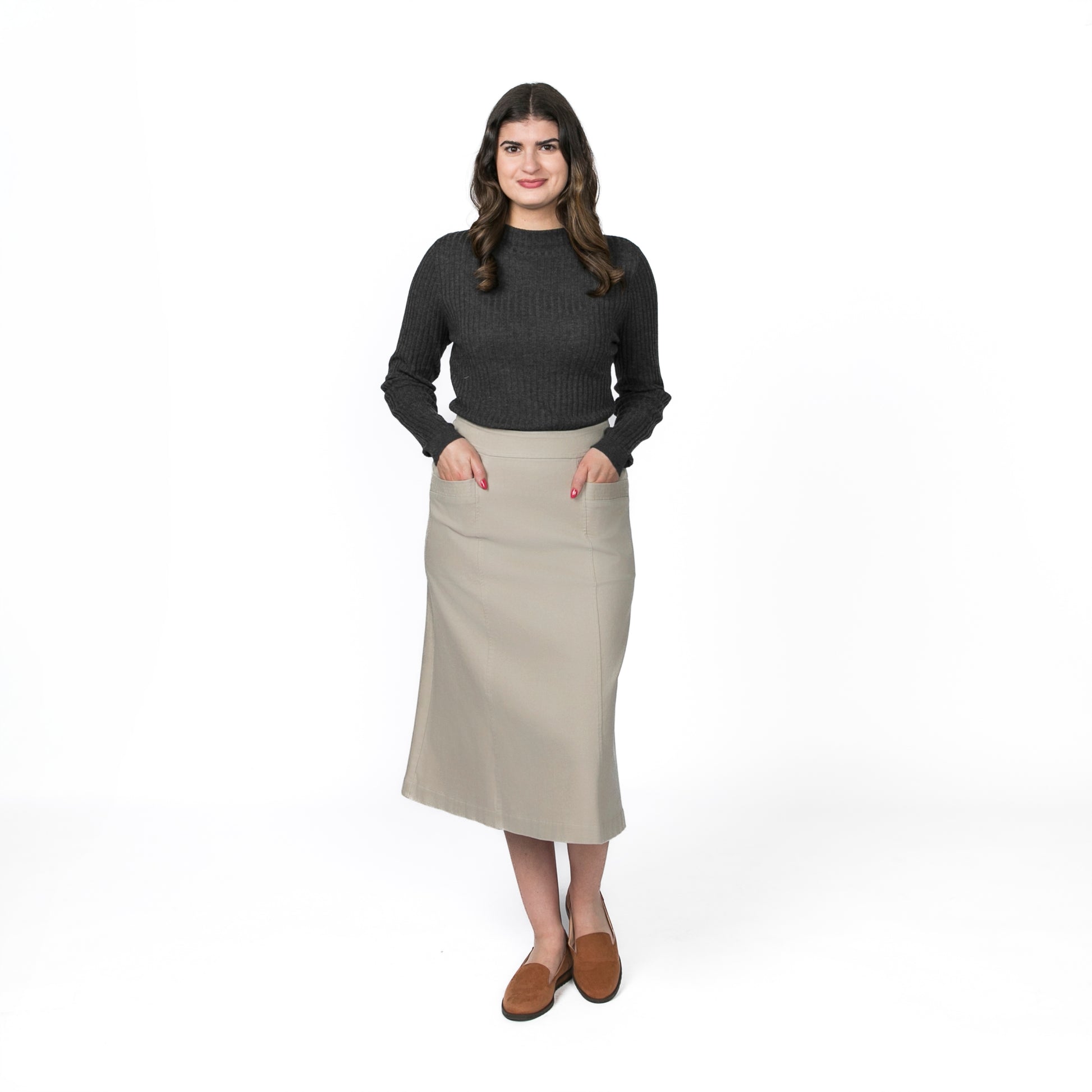 Andrea Khaki Skirt