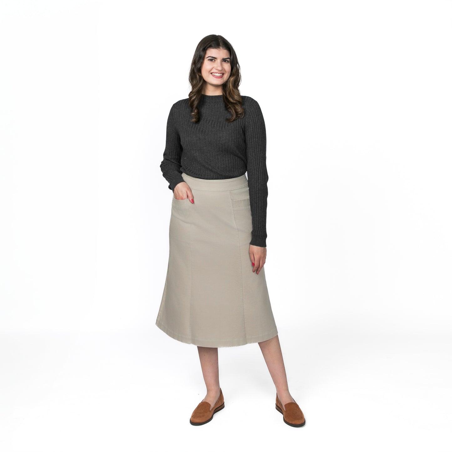 Andrea Khaki Skirt