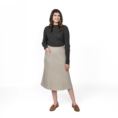 Andrea Khaki Skirt