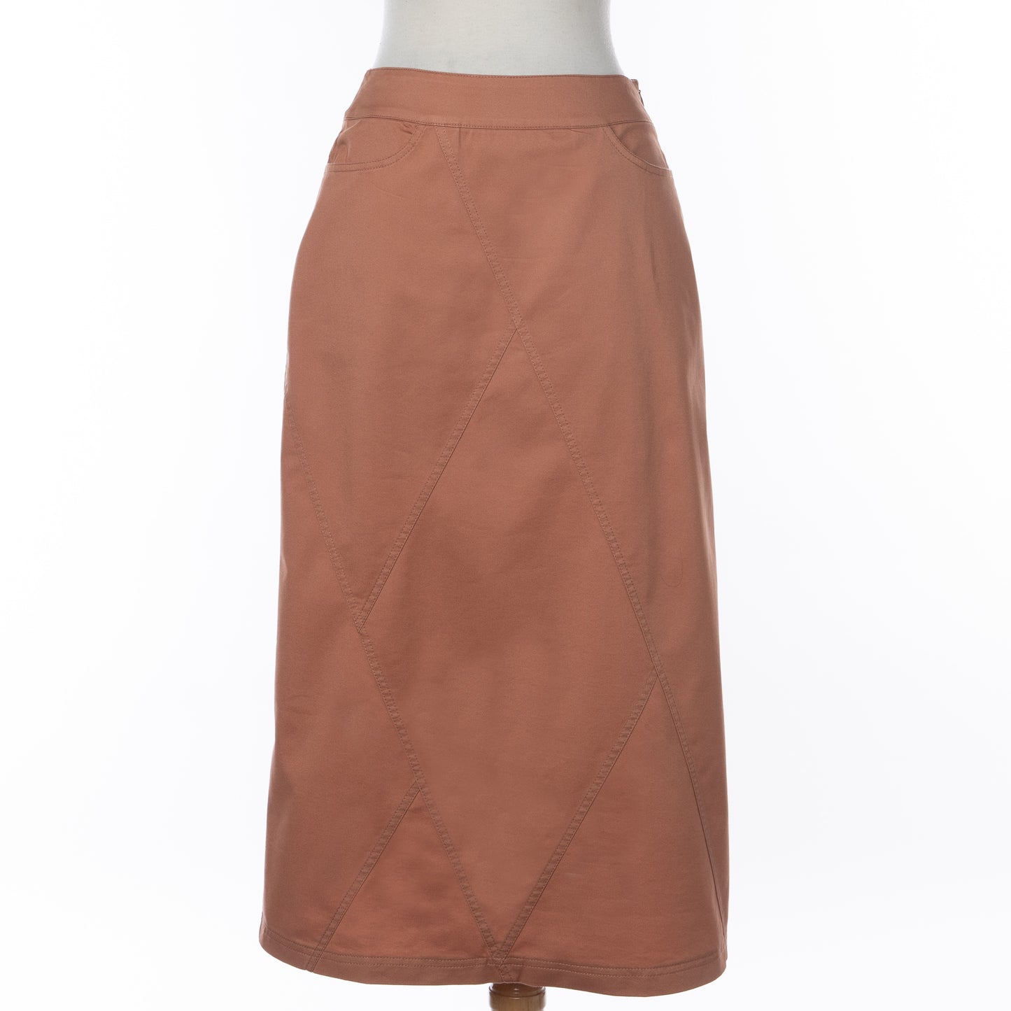 Diamond Seams Copper Skirt