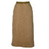 Ivy Distressed Martini Olive Denim Skirt