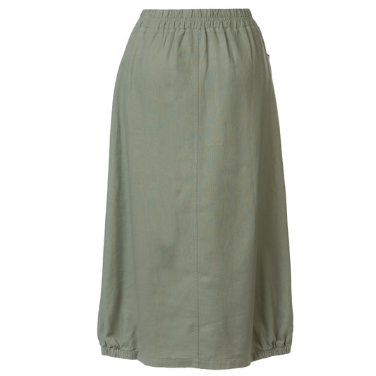 Sage Pockets Elastic Hem Skirt