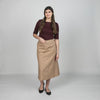 Sandra Fawn Khaki Skirt