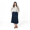Tiered Denim Skirt with Pockets