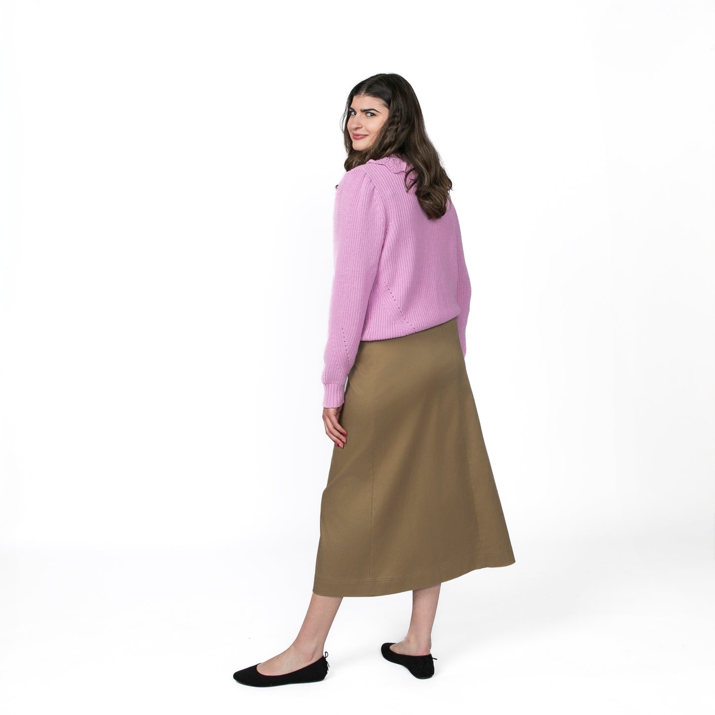 A-line Khaki Skirt