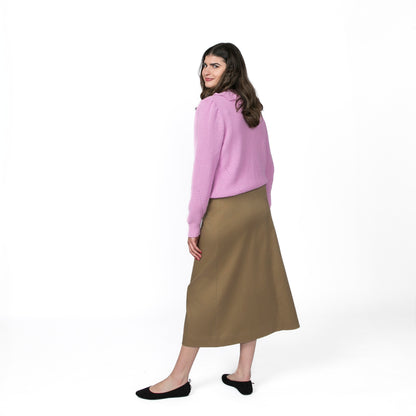 A-line Khaki Skirt