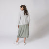 Sage Pockets Elastic Hem Skirt