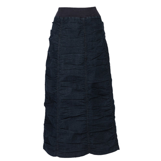 Ruched Midnight Blue Skirt