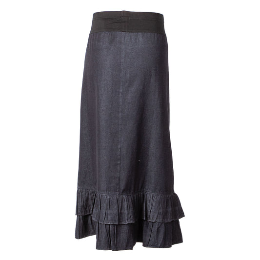 Maternity Double Ruffle Modest Skirt