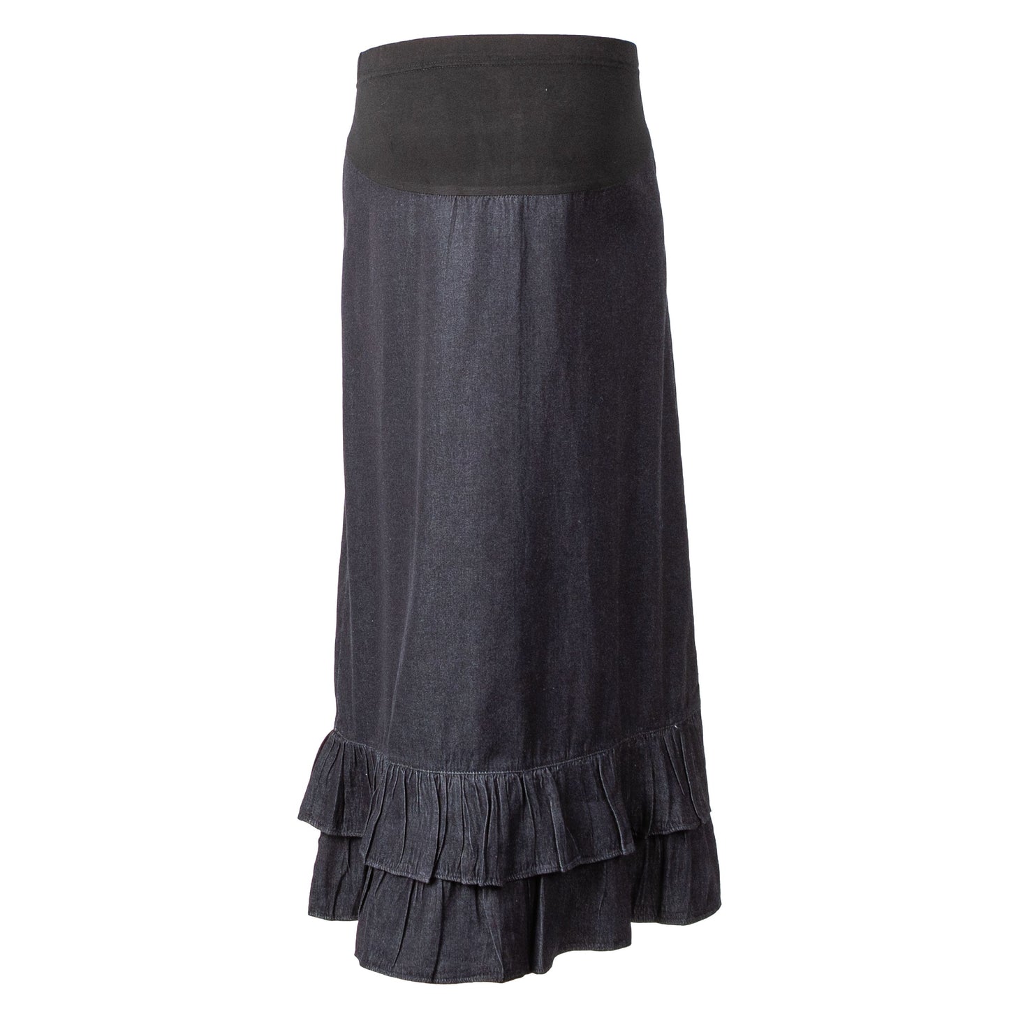 Maternity Double Ruffle Modest Skirt