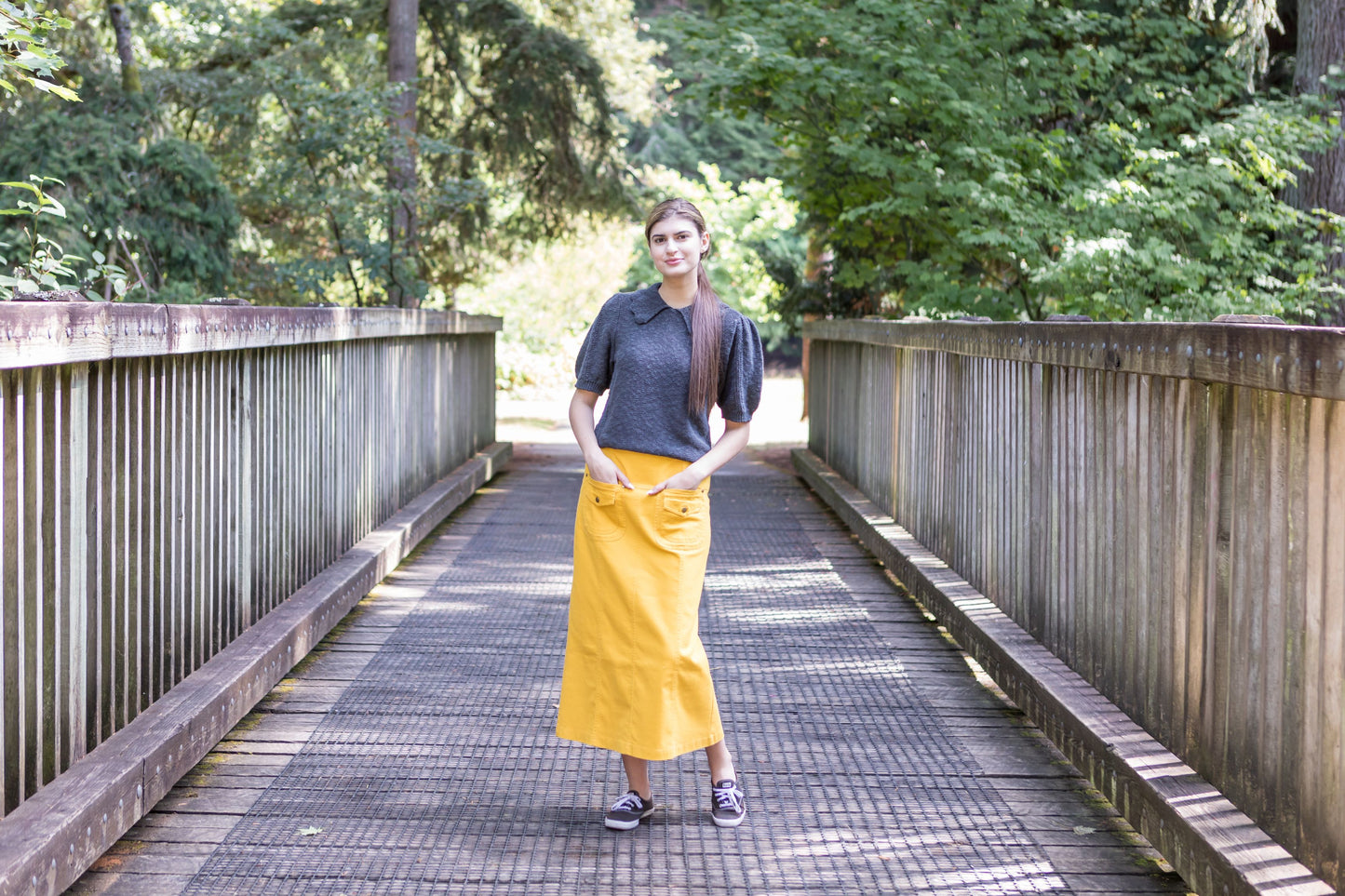 Double Pocket Yellow Skirt