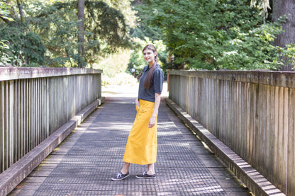 Double Pocket Yellow Skirt