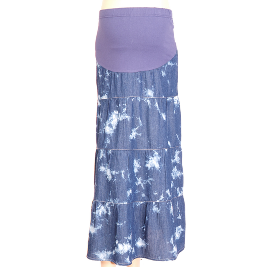 Maternity Skirt Tiered Tie Dye